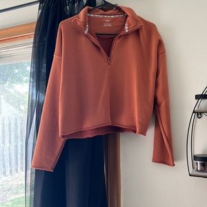 Aerie Cropped zip up sweatshirt